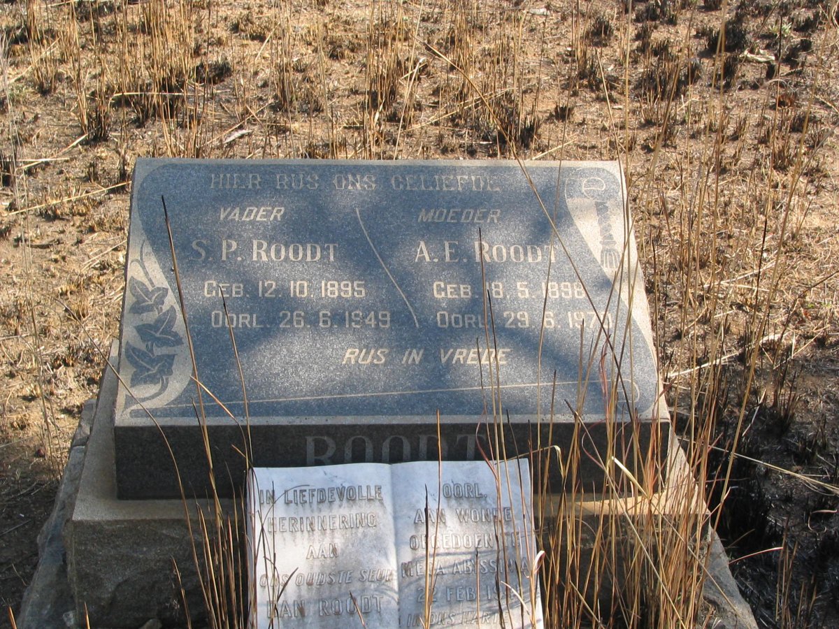 ROODT S.P. 1895-1949 &amp; A.E. 1898-1970 :: ROODT Dan 1921-1941