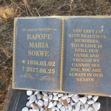 SOKWE Bapope Maria 1938-2017
