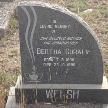 WELSH Bertha Coralie 1908-1986