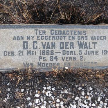 WALT D.G, van der 1868-1945