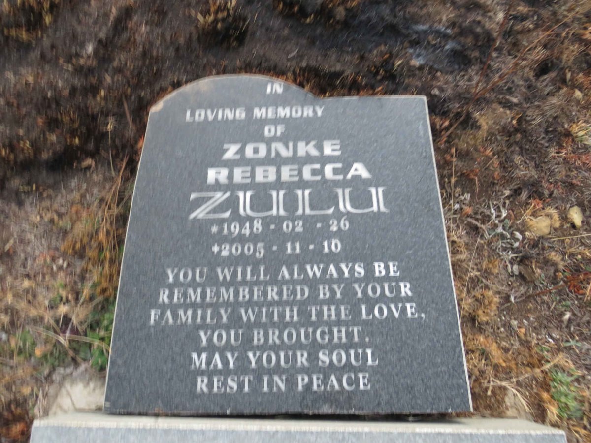 ZULU Zonke Rebecca 1948-2005