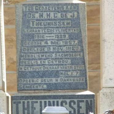 THEUNISSEN N.H.G. De J. 1867-1929