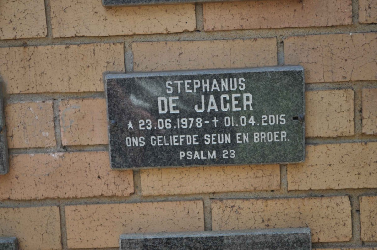 JAGER Stephanus, de 1978-2015