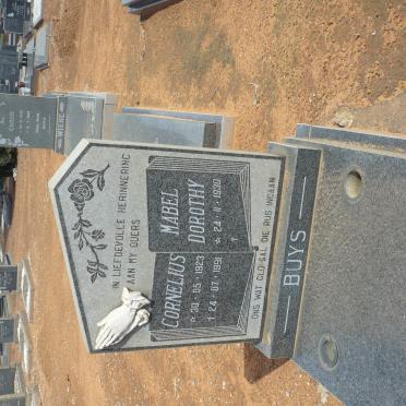 BUYS Cornelius 1923-1991 &amp; Mabel Dorothy 1930-