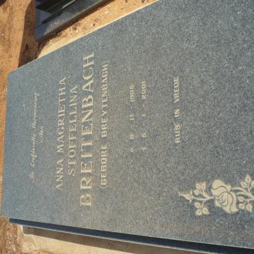 BREITENBACH Anna Magrietha Stoffellina nee BREYTENBACH 1905-2001