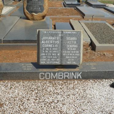 COMBRINK Johannes Albertus Cornelis 1905-1983 &amp; Susanna Aletta Hendrina VILJOEN 1906-1988