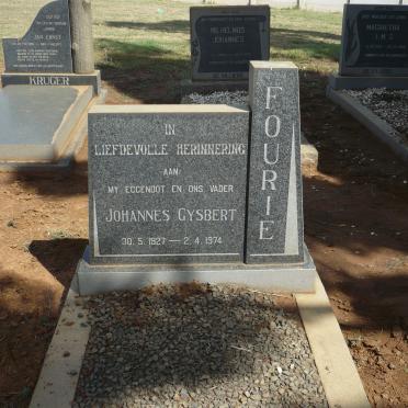 FOURIE Johannes Gysbert 1927-1974