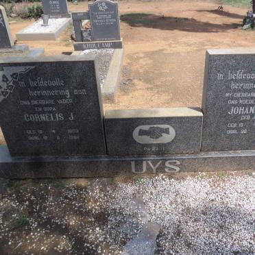 UYS Cornelis J. 1900-1982 &amp; Johanna F.C. JOOSTE 1905-1973