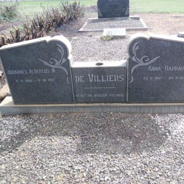 VILLIERS Johannes Albertus, de 1892-1977 &amp; Anna Barbara 1897-1976