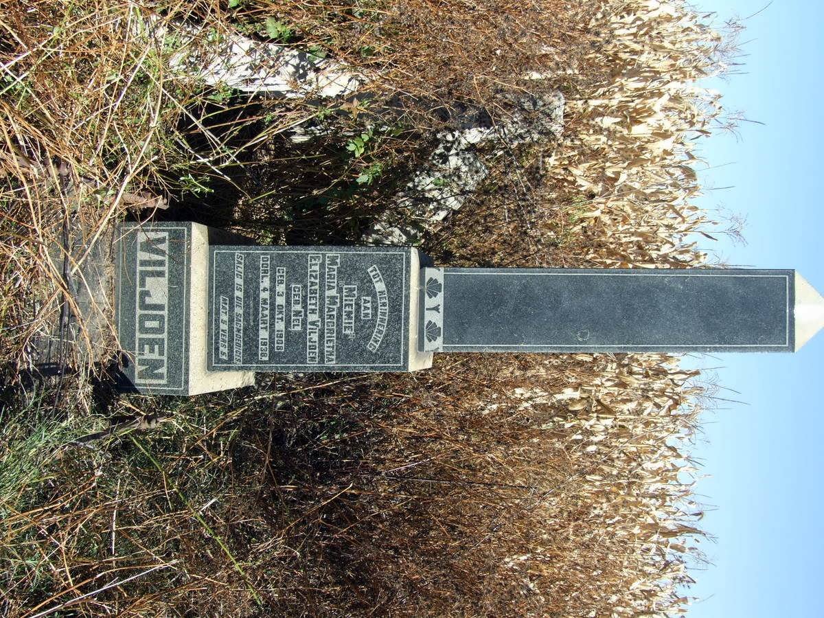 VILJOEN Maria Margrietha Elizabeth nee NEL 1908-1938