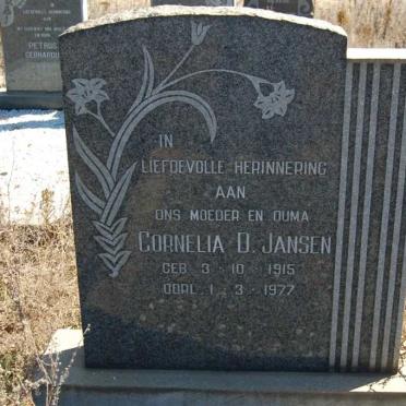 JANSEN Cornelia D. 1915-1977