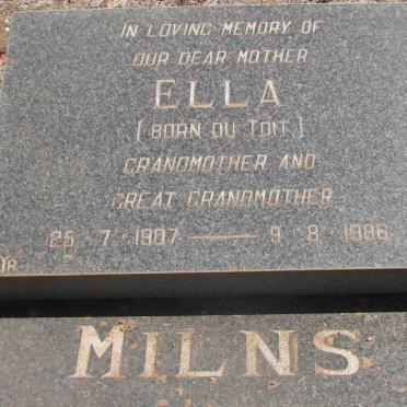 MILNS Ella nee DU TOIT 1907-1986