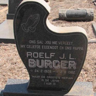 BURGER Roelf J.L. 1928-1982