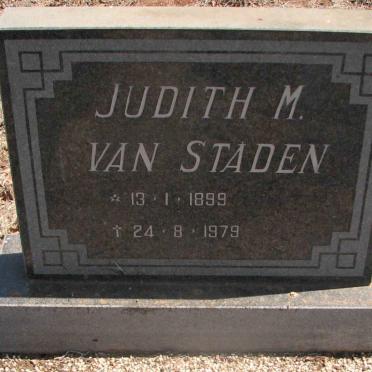STADEN Judith M., van 1899-1979
