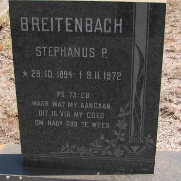 BREITENBACH Stephanus P. 1894-1972