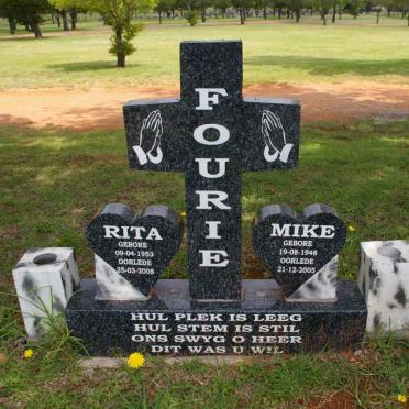 FOURIE Mike 1948-2005 &amp; Rita 1953-2008