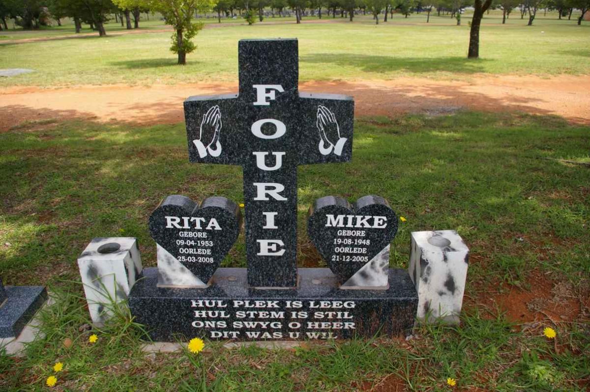 FOURIE Mike 1948-2005 &amp; Rita 1953-2008