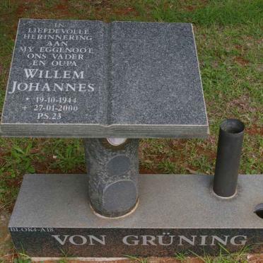 GRÜNING Willem Johannes, von 1944-2000