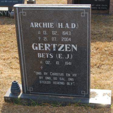 GERTZEN H.A.D. 1943-2004 &amp; E.J. 1941