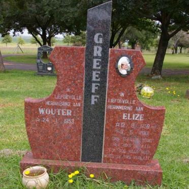 GREEFF Wouter 1953- &amp; Elize 1959-2001