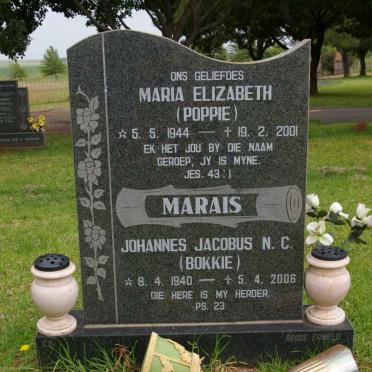 MARAIS Johannes Jacobus N.C. 1940-2006 &amp; Maria Elizabeth 1944-2001