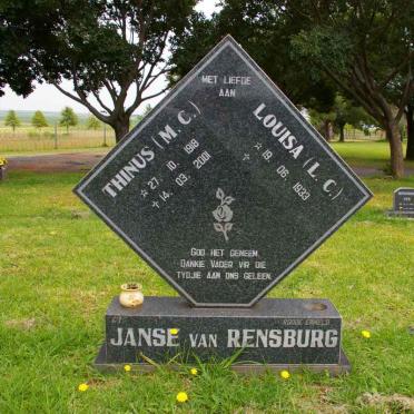 RENSBURG M.C., Janse van 1918-2001 &amp; L.C. 1933-