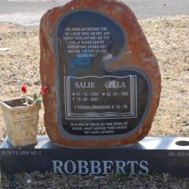 ROBBERTS Salie 1950-2007 &amp; Cilla 1952-