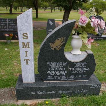 SMIT Barend Johannes Jacobus 1929-2006 &amp; Theunsina Jacoba 1929-