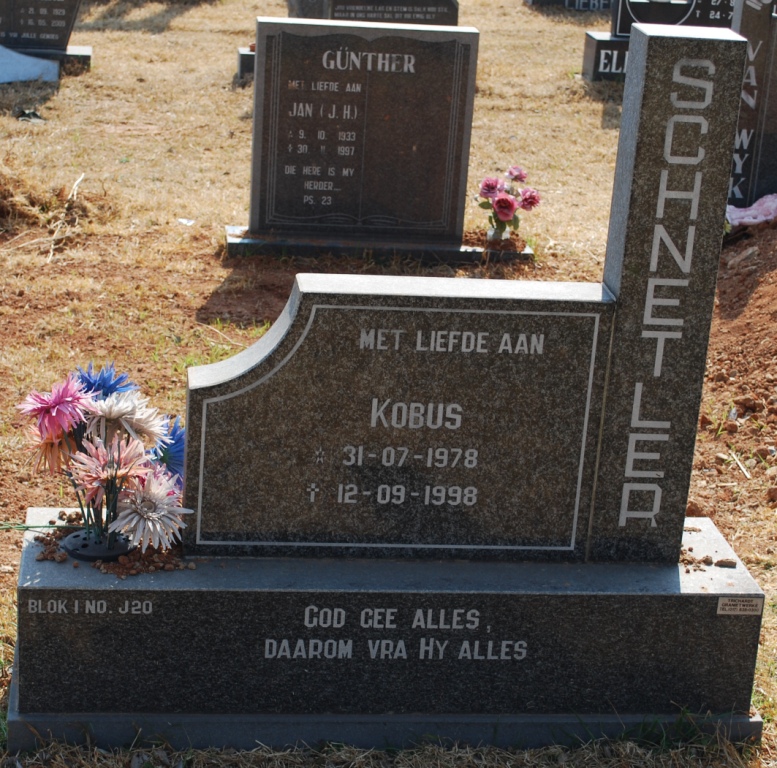 SCHNETLER Kobus 1978-1998