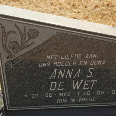 WET Anna S., de 1922-1992
