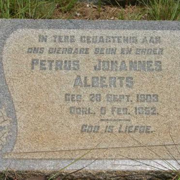 ALBERTS Petrus Johannes 1903-1952
