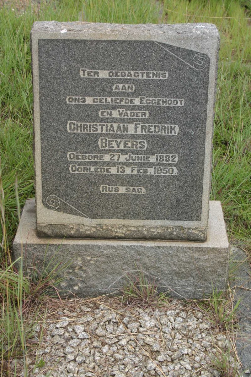 BEYERS Christiaan Fredrik 1882-1950