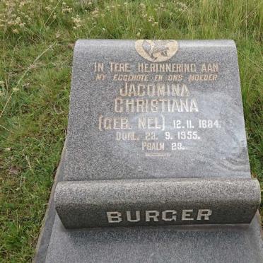 BURGER Jacomina Christiana nee NEL 1884-1955