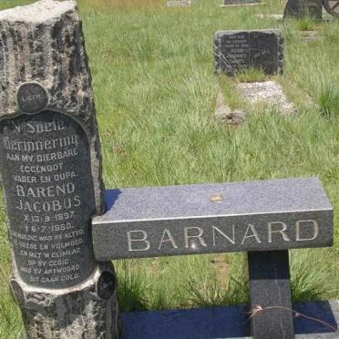 BARNARD Barend Jacobus 1897-1960