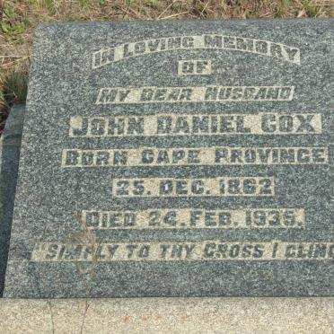 COX John Daniel 1862-1935