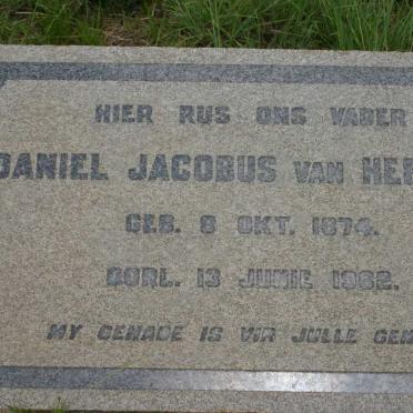 HEERDEN Daniel Jacobus, van 1874-1962