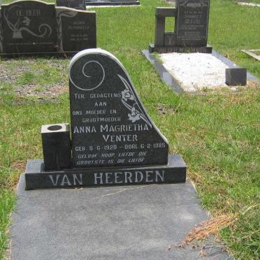 HEERDEN Anna Magrietha, van nee VENTER 1920-1985