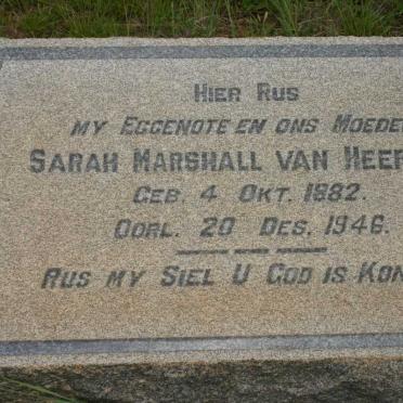 HEERDEN Sarah Marshall, van 1882-1946