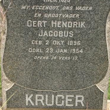 KRUGER Gert Hendrik Jacobus 1896-1954