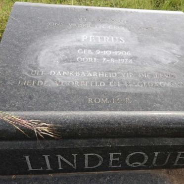 LINDEQUE Petrus 1906-1974