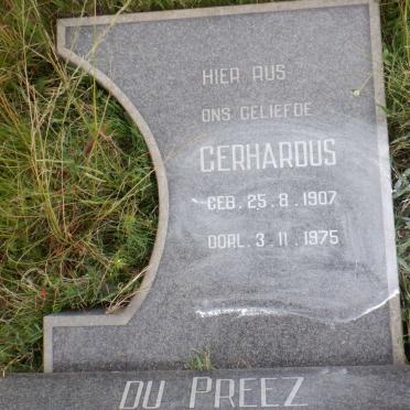PREEZ Gerhardus, du 1907-1975