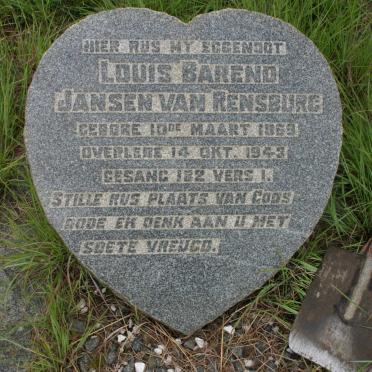 RENSBURG Louis Barend, Jansen van 1869-1943