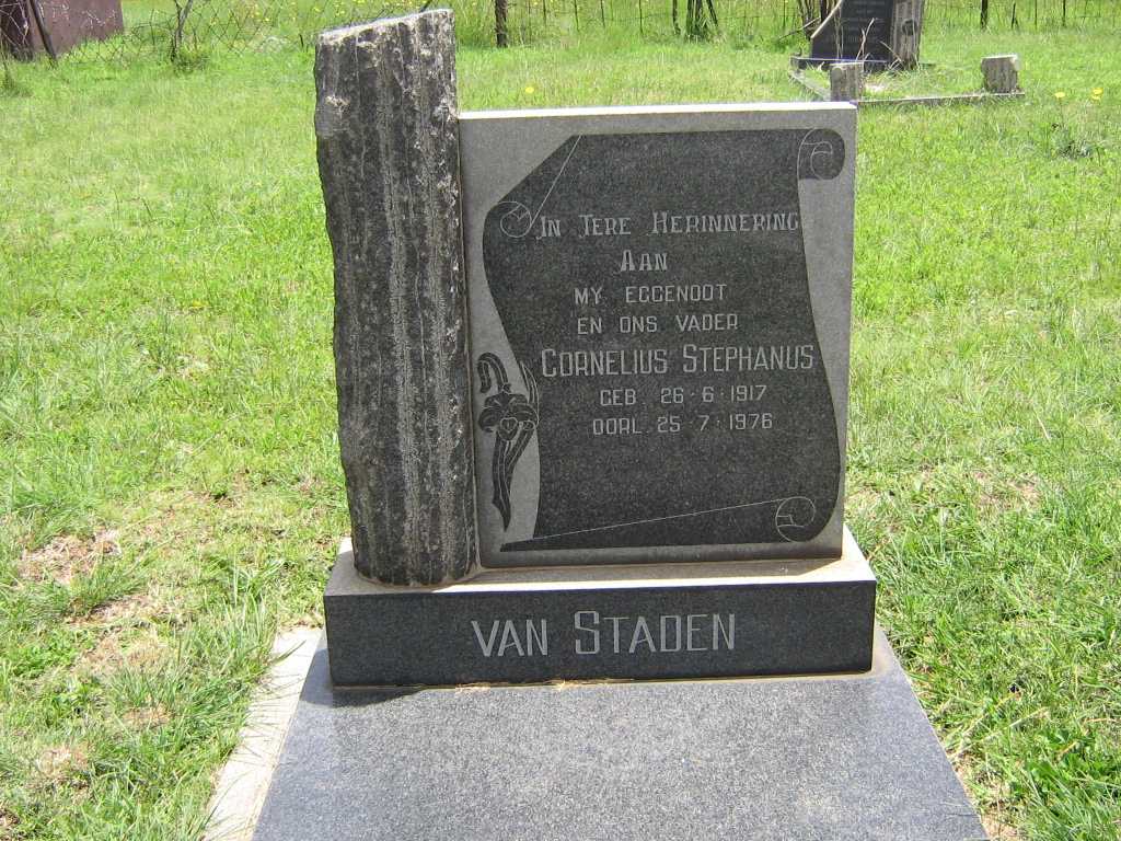 STADEN Cornelius Stephanus, van 1917-1976