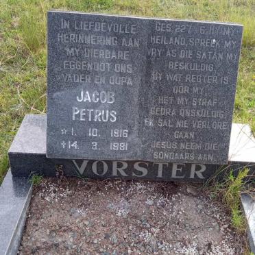 VORSTER Jacob Petrus 1916-1981