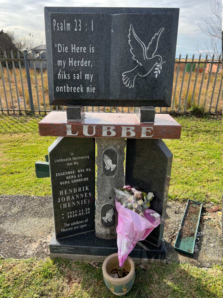LUBBE Hendrik Johannes 1937-2020