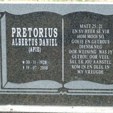 PRETORIUS Albertus Daniel 1928-2008