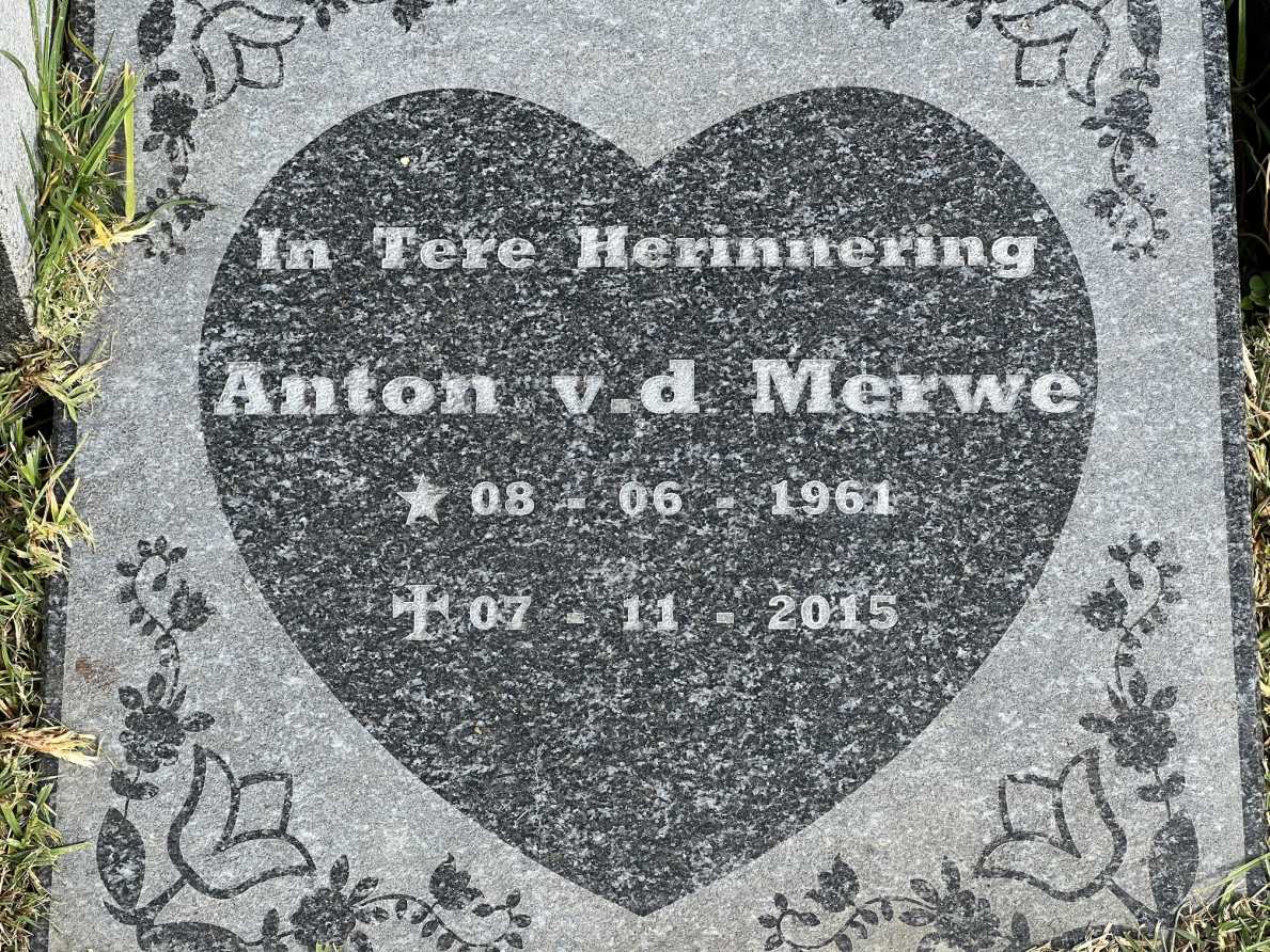 MERWE Anton, van der 1961-2015