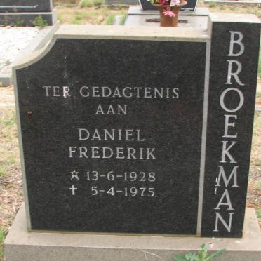BROEKMAN Daniel Frederik 1928-1975