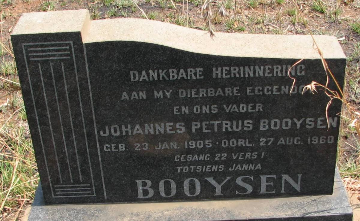 BOOYSEN Johannes Petrus 1905-1960