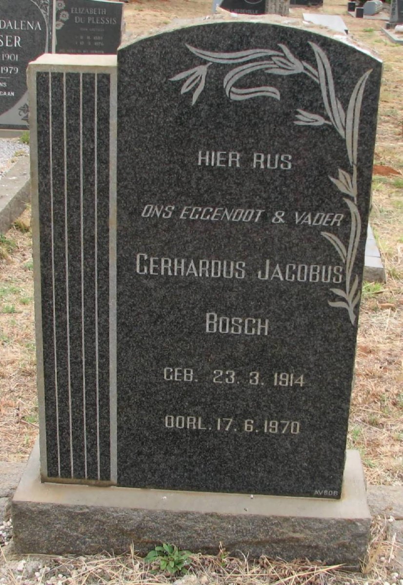 BOSCH Gerhardus Jacobus 1914-1970